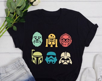 Star Wars Retro Shirt, Disney Star Wars, Gift For Men Women, Kid T-Shirt, Star wars Tshirt, Disney Family Vacation Shirt, Star War Character