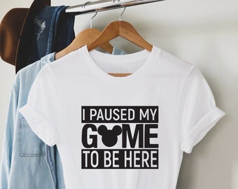 I Paused My Game to Be Here Disney Shirt, Disney Kids Shirt, Mickey Shirt, Disney Gamer Tee, Disney Men Tee, Disney Kids Shirt