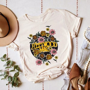 Fleetwood Mac T-shirt, Band Tee, Fleetwood Mac shirt, Vintage Shirt, Stevie Nicks, Custom Shirt, Flower Shirt for Women, Christmas Gift