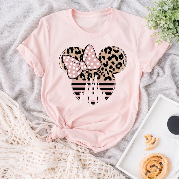 Minnie Shirt, Disneyworld Shirts, Animal shirt, Minnie Ear Shirt , Leopard Cheetah print Shirt, Disney Shirt, Disney Ear Shirt