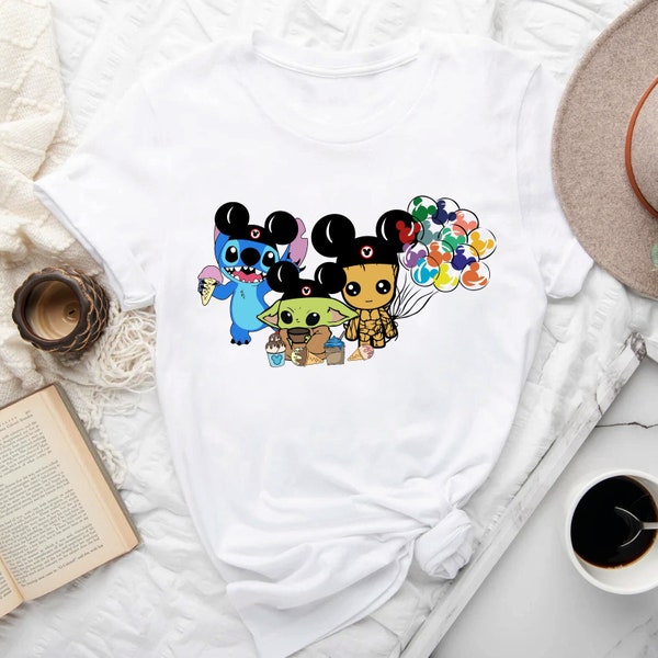 Mickey Shirt, Stitch, Baby Yoda, Baby Groot Shirt, Stitch & Baby Yoda Snacks Shirt, Disneyworld Family Shirt, Disneyland Shirts, Disney Ears