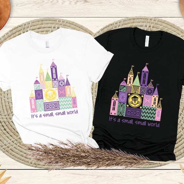 Small World Shirt, Its A Small World Shirt, Pastel Disney Shirt, Disneyland Shirt, Ride Shirt, Fantasyland, Cute Small World