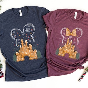 Disney Gingerbread Castle Shirt, Christmas Castle Shirt, Disney Christmas Shirt, Mickey Minnie Christmas Shirt, Disney Christmas Family Shir