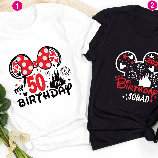50th Birthday Shirt, Disney Birthday Squad Te, Minnie 50 Years Old Shirt, Gift For 50th Birthday, Birthday Shirt For Women, My 50th Birthday