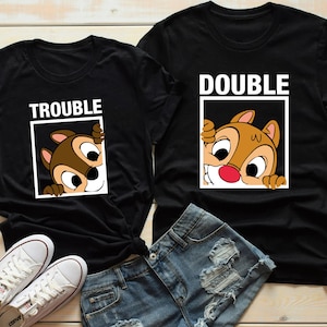 Chip and Dale shirt, Double Trouble Shirt, Disney Couple Shirts, Disney Family Shirts, Valentine's Day Shirt, Disney Vacation shirt