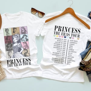 Princess Eras Tour Bella Canvas Shirt, Disney Princess Tour Tee, Disney Princess Characters Shirt, Disney Girl Trip Shirt,Disneyland Shirt