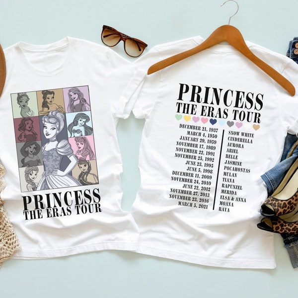 Princess Eras Tour Bella Canvas Shirt, Disney Princess Tour Tee, Disney Princess Characters Shirt, Disney Girl Trip Shirt,Disneyland Shirt