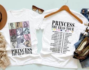 Princess Eras Tour Bella Canvas Shirt, Disney Princess Tour Tee, Disney Princess Characters Shirt, Disney Girl Trip Shirt,Disneyland Shirt