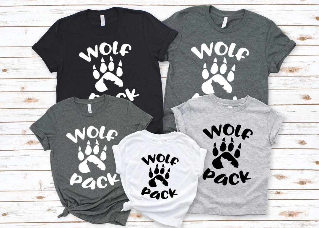 Wolf Pack Shirt, Wolf Pack T-shirt, Family Matching Shirts, Wolf Lover ...
