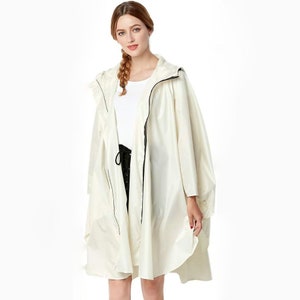 Marie Rain Poncho Elegant, breathable, figure-hugging rain poncho/rain cape/rain jacket for cycling/hiking/everyday life image 1