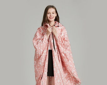 Cleo Rain Poncho - Elegant, breathable, figure-hugging rain poncho/rain cape/rain jacket (for cycling/hiking/everyday life)