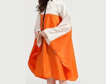 Rhea Rain Poncho - Elegant, breathable, figure-hugging rain poncho/rain cape/rain jacket (for cycling/hiking/everyday life)