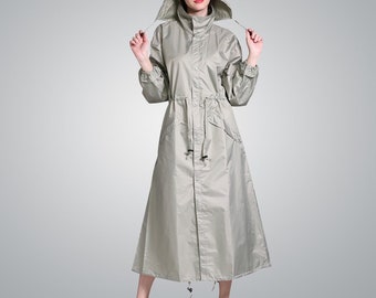 Parvati Raincoat - Elegant, breathable, figure-hugging rain poncho/rain cape/rain jacket (for cycling/hiking/everyday life)