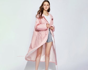 Gaia Raincoat - Elegant, breathable, figure-hugging rain poncho/rain cape/rain jacket (for cycling/hiking/everyday life)