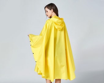 Delia Rain Poncho - Elegant, breathable, figure-hugging rain poncho/rain cape/rain jacket (for cycling/hiking/everyday life)