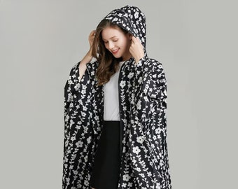 Aurora Rain Poncho - Elegant, breathable, figure-hugging rain poncho/rain cape/rain jacket (for cycling/hiking/everyday life)