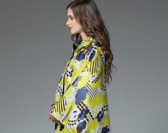 Emma Rain Poncho - Elegant, breathable, figure-hugging rain poncho/rain cape/rain jacket (for cycling/hiking/everyday life)