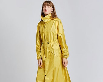 Lexar Raincoat - Elegant, breathable, figure-hugging rain poncho/rain cape/rain jacket (for cycling/hiking/everyday life)