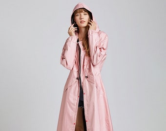 Reticulum Raincoat - Elegant, breathable, figure-hugging rain poncho/rain cape/rain jacket (for cycling/hiking/everyday life)