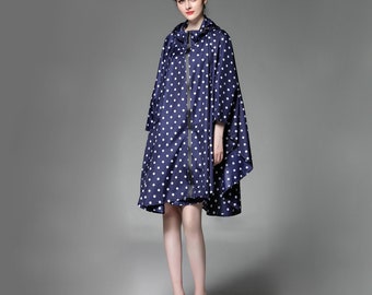 Nuha Rain Poncho - Elegant, breathable, figure-hugging rain poncho/rain cape/rain jacket (for cycling/hiking/everyday life)