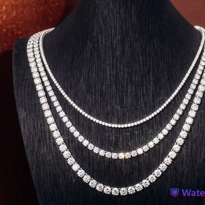 Silver Tennis Necklace or Bracelet Extender with AAAA Cubic Zirconia Round Stones 3.1mm. Length 2. Please Measure for Fit! Non Refundable