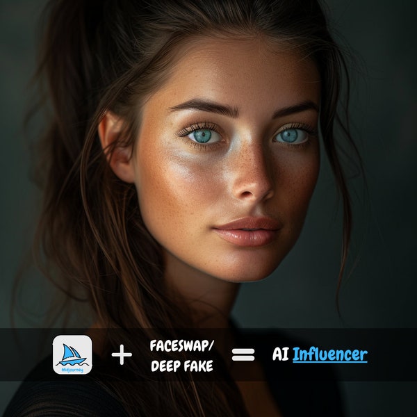 Brown hair girl AI Influencer Midjourney prompts, customizable midjourney prompt for Ai social media, Realistic , Midjourney guide included