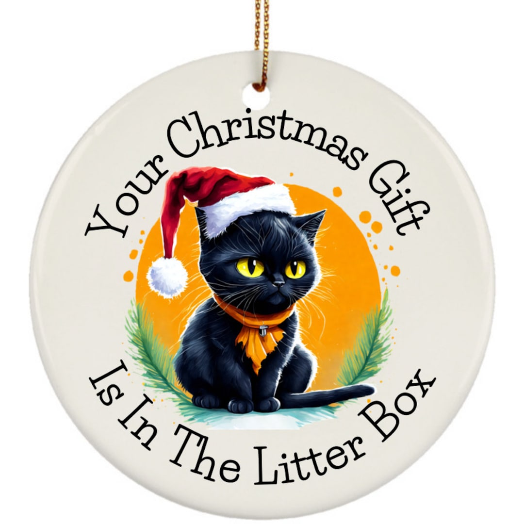 Custom Cat Ornament, Black Cat Ornament, Custom Cat Ornament, Cat
