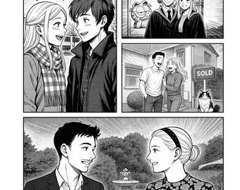 Custom Romantic Comic Strip from Your Love Story – Personalized Couple Gift Anniversary