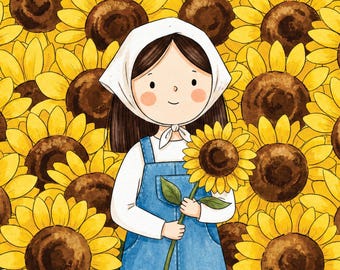 Custom Children’s Book Illustration – Turn Your Child into a Storybook Character, Whimsical Personalized Art Gift