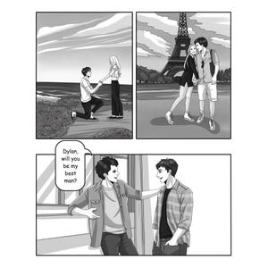 パーソナライズされた漫画カップルの肖像画 | カスタム漫画本ギフト | アニメスタイルの記念日のカップルの描画ギフト