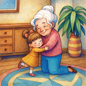 Libro de cuentos personalizado "La abuela ama el libro", libro de ilustraciones para niños personalizado, libro sobre los abuelos, libros para niños, libro de amor y familia.