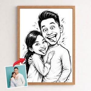 Custom Caricature Portrait – Funny Boss or Coworker Gift, Personalized Cartoon Drawing from Photo image 5