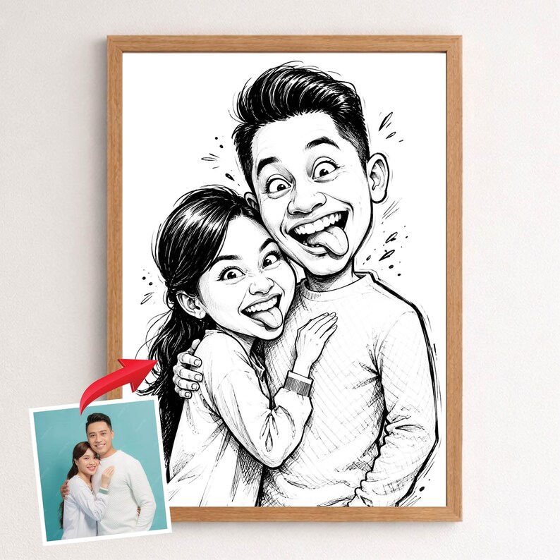 Custom Caricature Portrait – Funny Boss or Coworker Gift, Personalized Cartoon Drawing from Photo image 5
