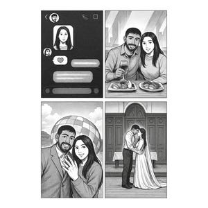 Pomysły i inspiracje na spersonalizowane historie miłosne w komiksach | Prezent urodzinowy i ślubny w stylu anime | Spersonalizowany komiks o superbohaterach