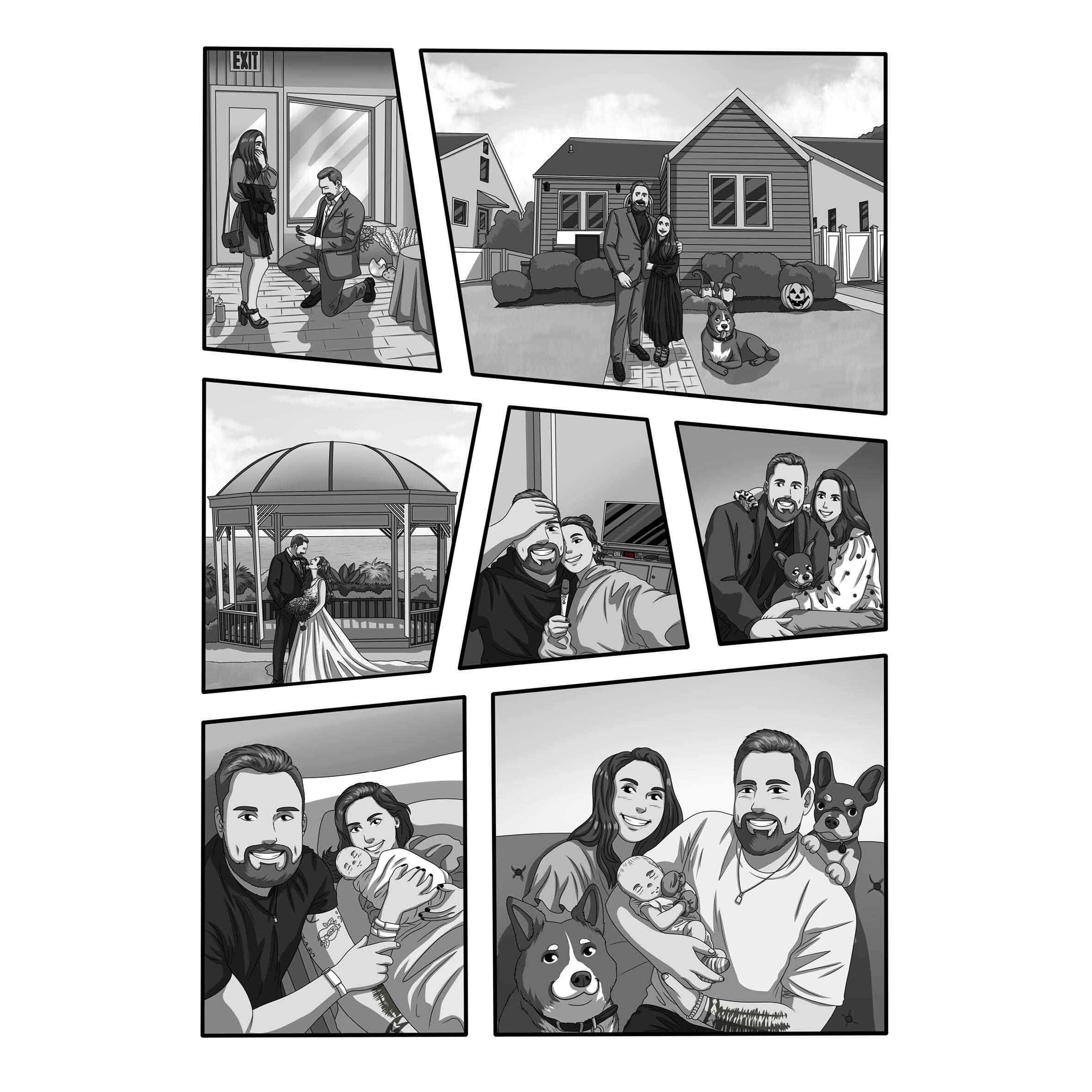 Custom Haustier Comic - Lustiger personalisierter Comic Ihres Hundes oder Katze
