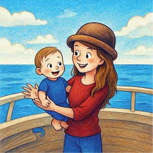 母と子を描いたパーソナライズされた本 - お母さんへのプレゼントに最適 - 児童書のイラスト