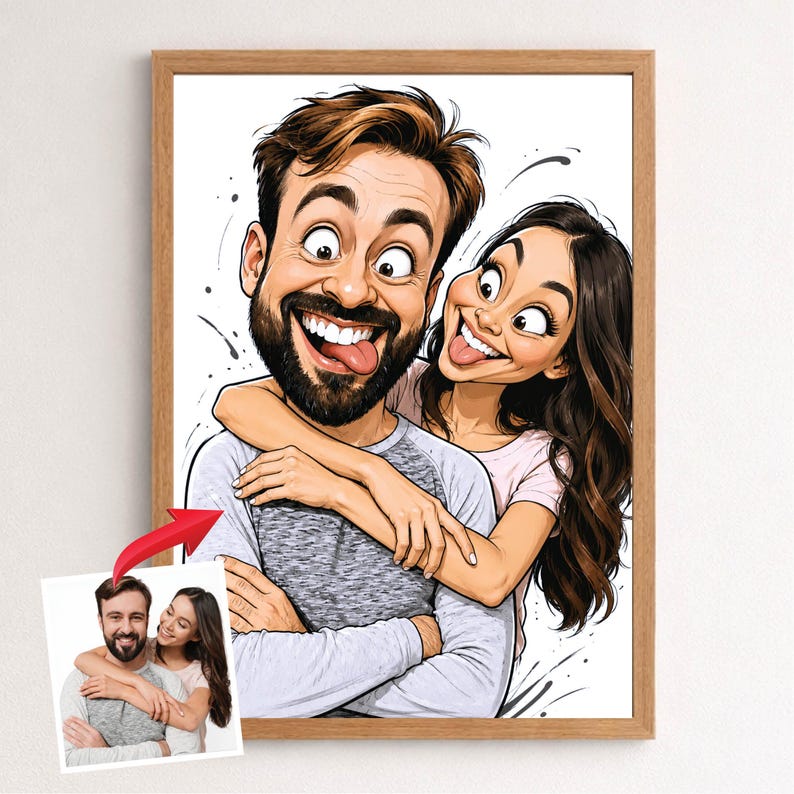 Custom Caricature Portrait – Funny Boss or Coworker Gift, Personalized Cartoon Drawing from Photo image 7