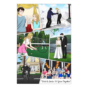 Personalisiertes Comic-Buch für Papa | Benutzerdefinierte Superhelden Anime Stil Porträt illustriert von Ihren Fotos | Papa und Sohn Bücher