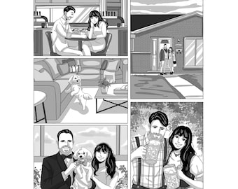 Custom Comic Strip from Your Story – Personalized Comic Illustration Gift