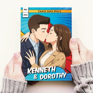 パーソナライズされたコミックブック | カスタムコミックカバーギフト | 夫への記念日ギフト | 夫の誕生日ギフト
