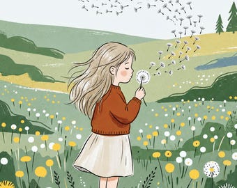 Personalized Children Book Illustration, Custom Cartoon Storybook