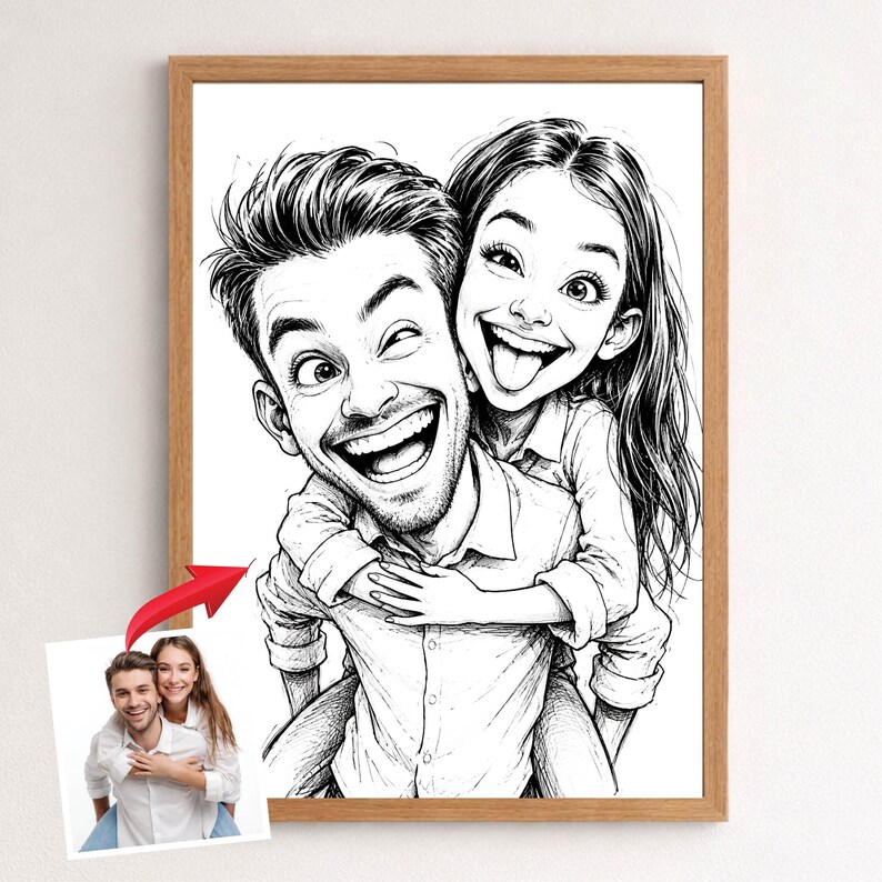 Custom Caricature Portrait – Funny Boss or Coworker Gift, Personalized Cartoon Drawing from Photo image 9