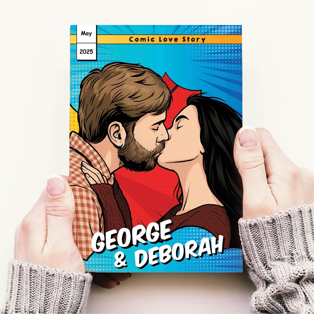 Embossed Comic Cover Personalized Comic Book Cover Portrait, Custom Art Gift - Etsy