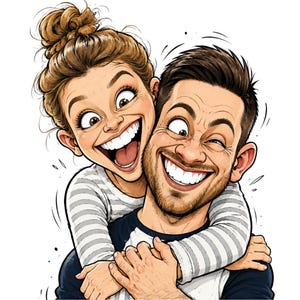 Custom Caricature Portrait – Funny Boss or Coworker Gift, Personalized Cartoon Drawing from Photo image 2