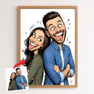 Custom Caricature Portrait – Funny Boss or Coworker Gift, Personalized Cartoon Drawing from Photo image 3