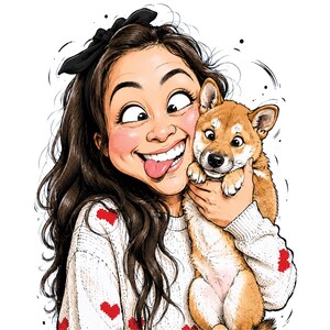 Custom Caricature Portrait – Funny Boss or Coworker Gift, Personalized Cartoon Drawing from Photo image 8