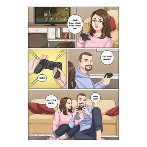 Aangepaste anime-huwelijksuitnodiging in Comic Book of Comic Strip Art Commission