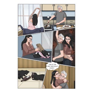 カスタムカップルアニメスタイルコミックストリップ - 漫画愛好家へのギフト - 1周年記念ペーパーギフト - 婚約結婚式 - オタクなプロポーズ
