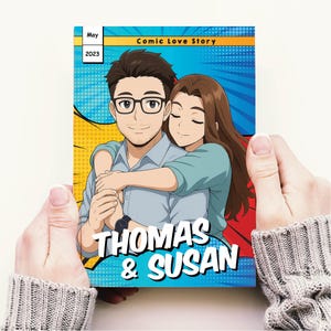 パーソナライズされた漫画本の表紙の夫へのギフト | 夫へのバレンタインデーのギフト | 夫への記念日のギフト | 夫への誕生日のギフト