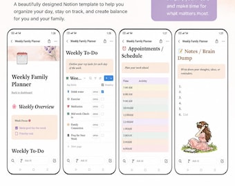 Balanced Woman Notion Planner | Daily, Habit, Meal Tracker (Digital Download)